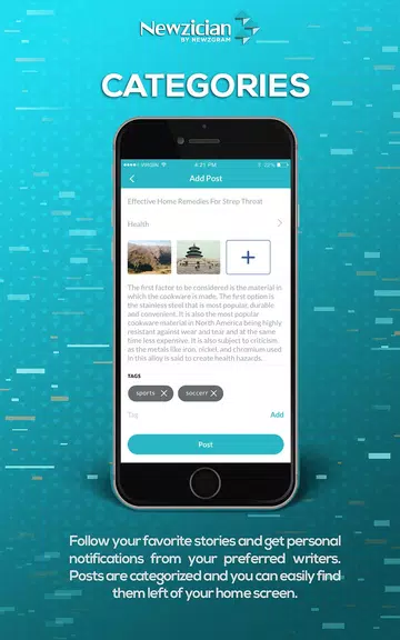 Newzician - Social news app Ảnh chụp màn hình 2