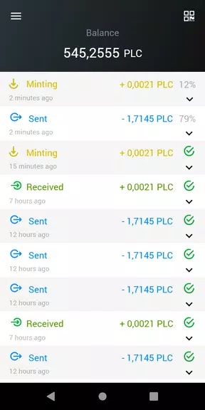 Schermata PLC Wallet 0