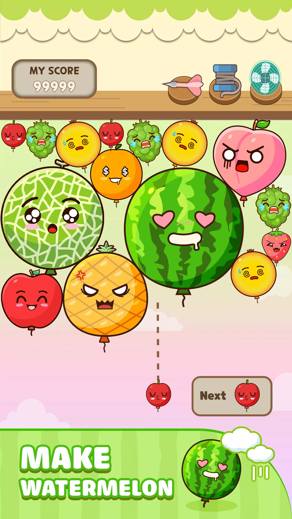 Melon Balloon: Fruit Merge Schermafbeelding 2