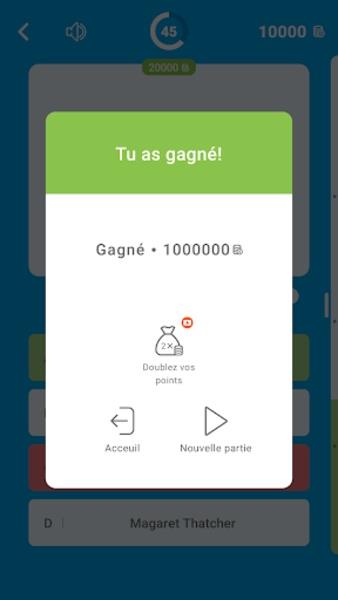 Millions Quiz - Français Captura de tela 1