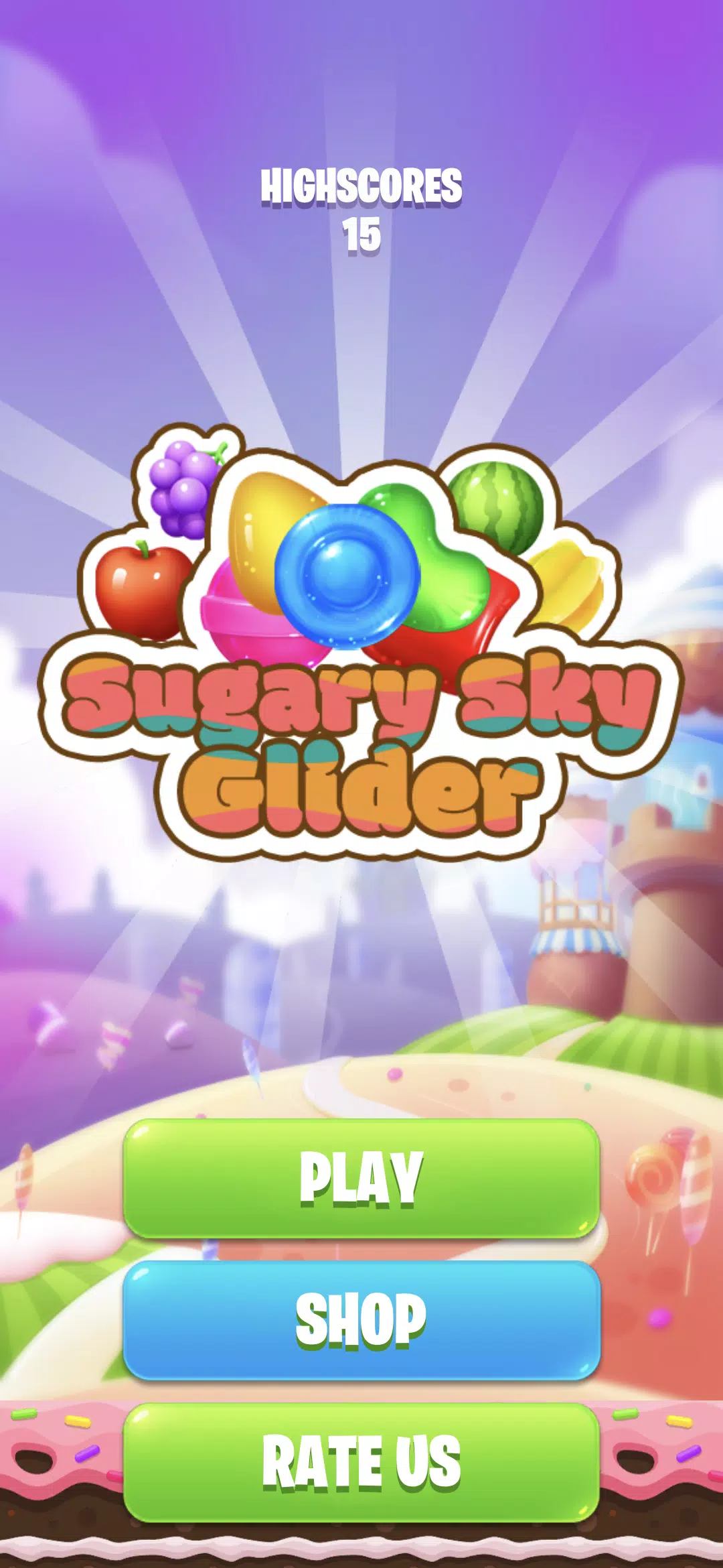 Sugary Sky Glider Capture d'écran 0