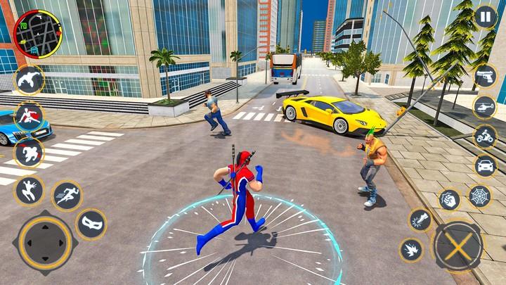 Miami Spider Rope Hero Games Schermafbeelding 2