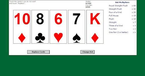 5 Card Draw Poker Solitaire スクリーンショット 1