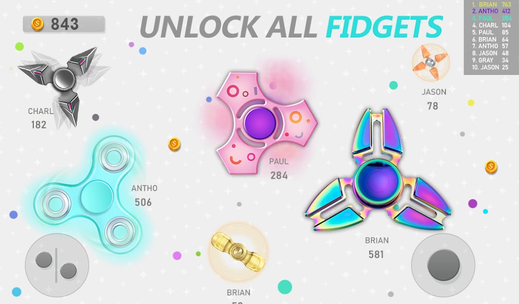 Schermata Realtime Fidget Spinner Games Mod 3