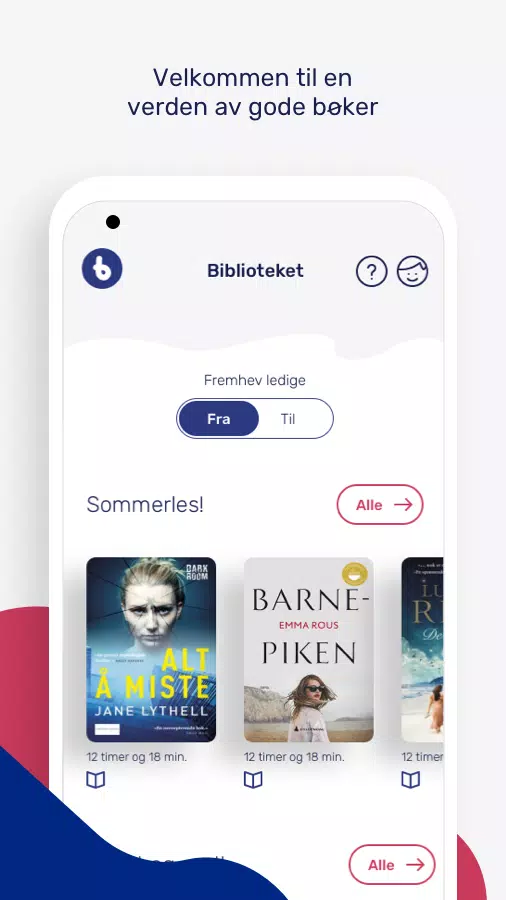 BookBites Bibliotek Screenshot 0