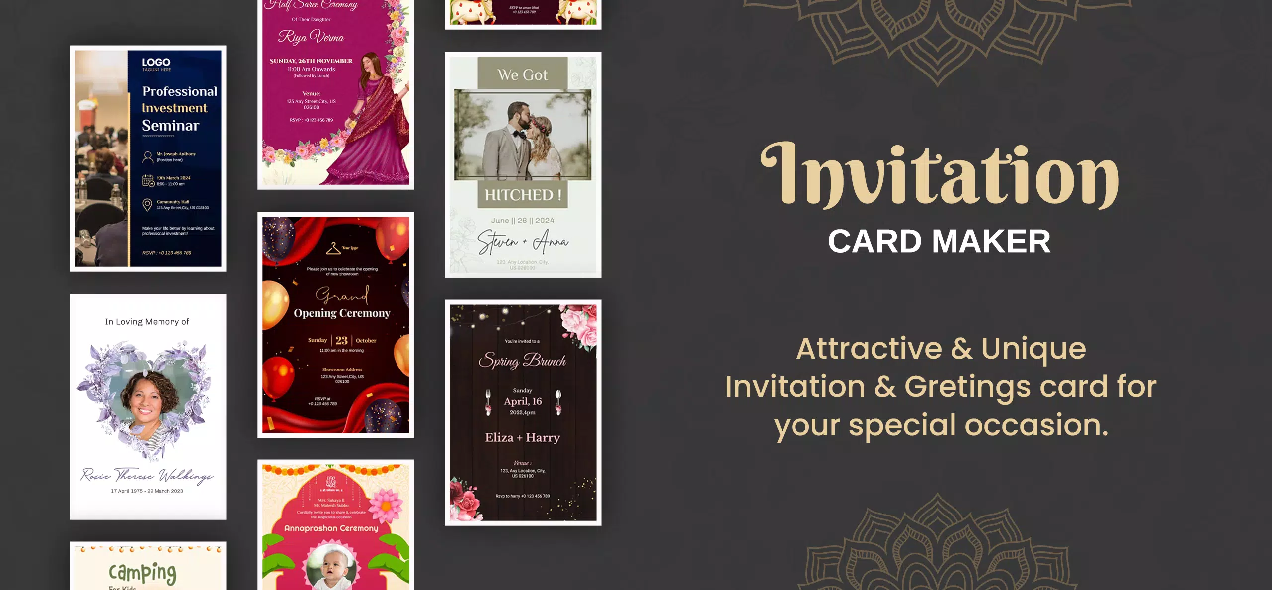 Invitation Card Maker & Design Tangkapan skrin 0