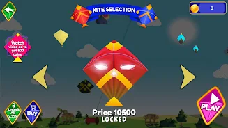 Pipa Layang Kite Flying Game ဖန်သားပြင်ဓာတ်ပုံ 1