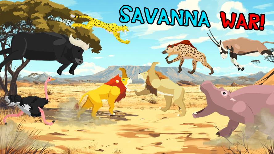 Lion Fights Savannah Animals 스크린샷 0