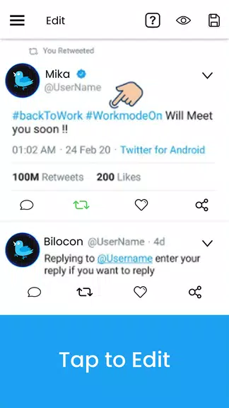 Fake Tweet-Post Creator Capture d'écran 1