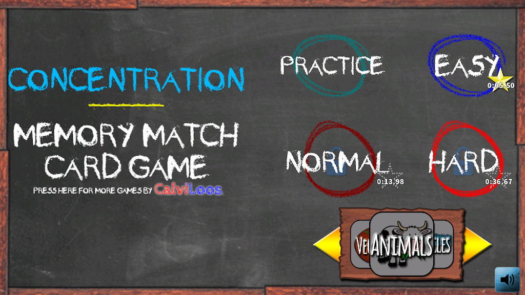 Concentration Memory Match Brain Game Capture d'écran 0