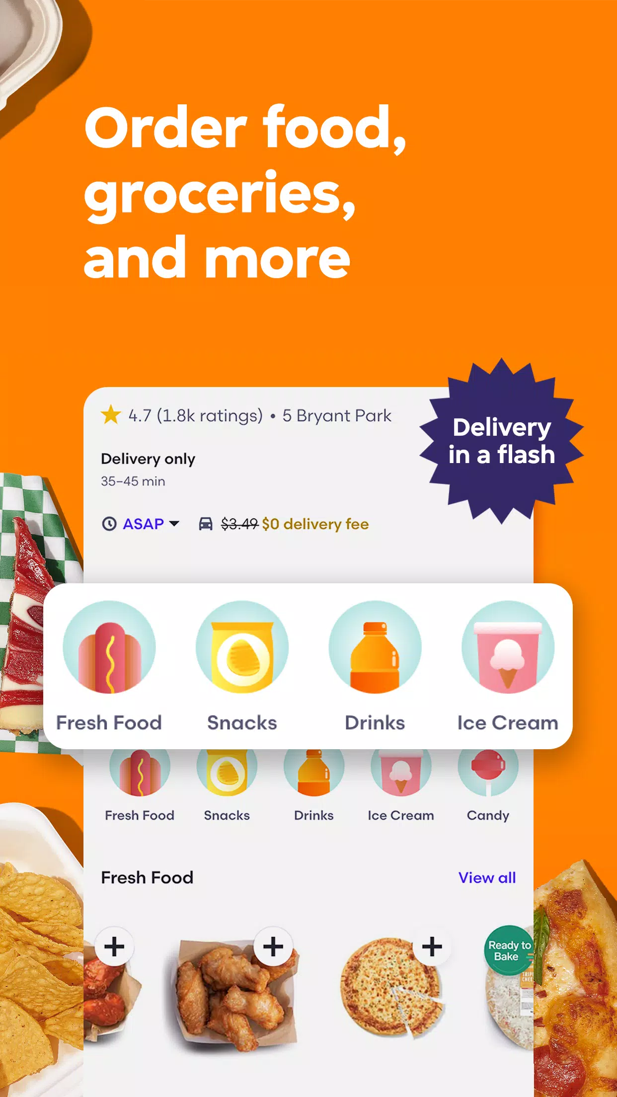 Grubhub: Food Delivery Captura de tela 1