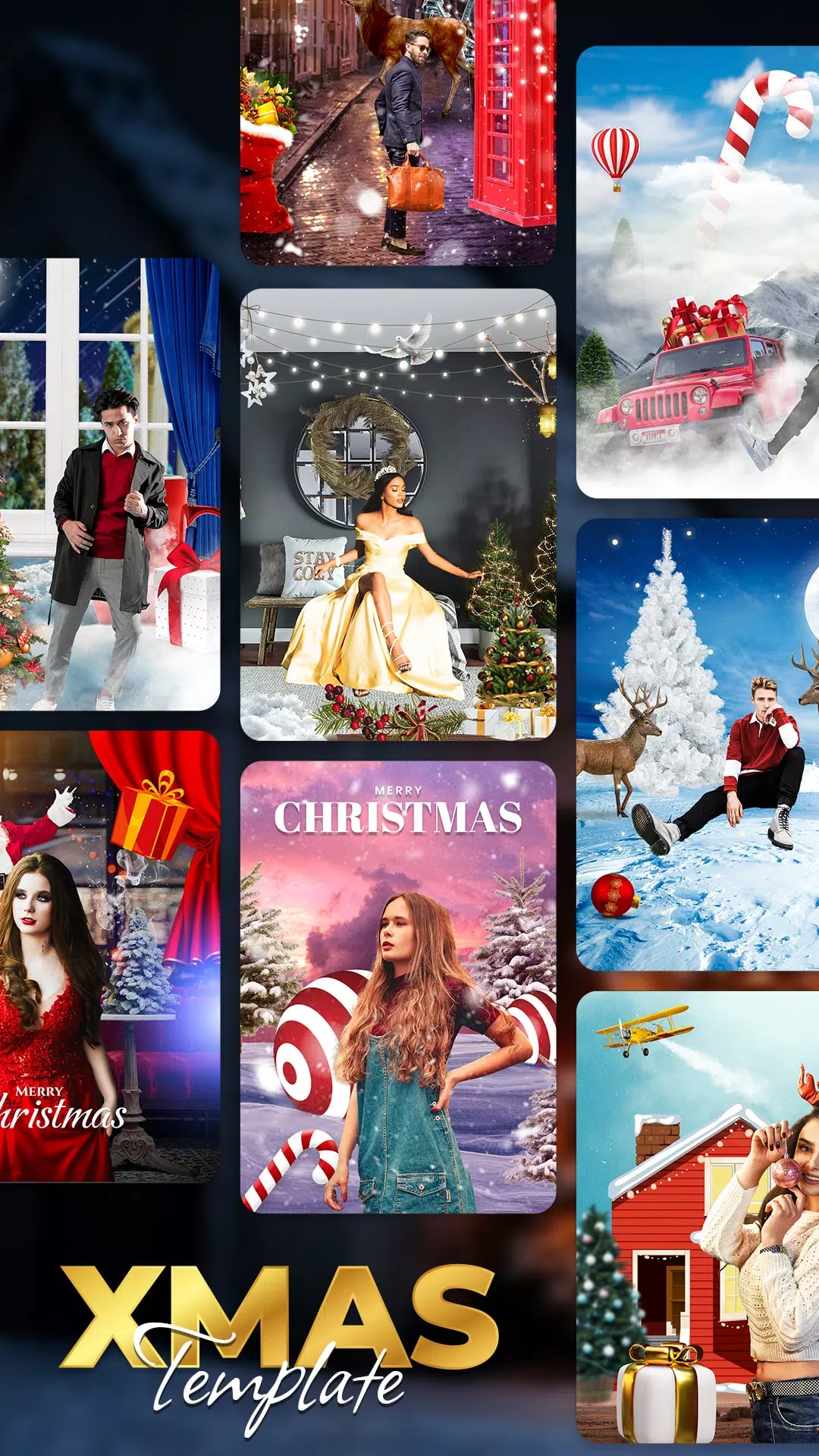 Christmas Photo Frames, Editor スクリーンショット 2