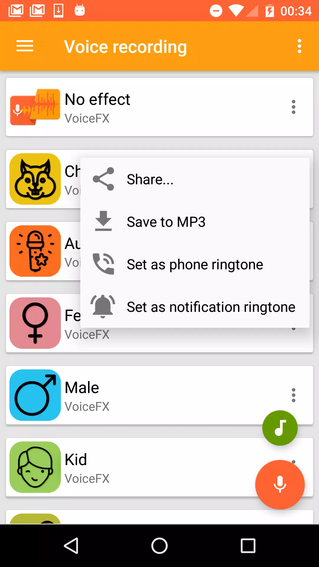 VoiceFX Screenshot 2