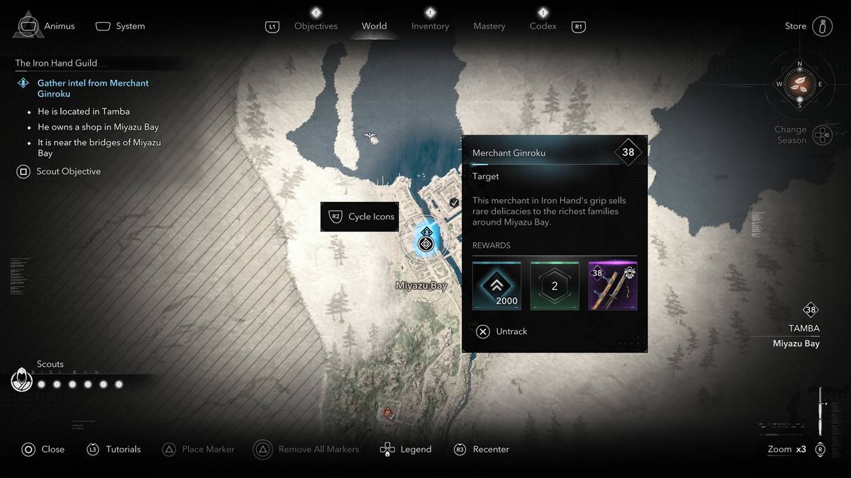 刺客信條陰影Ginroku中的所有鐵手公會成員