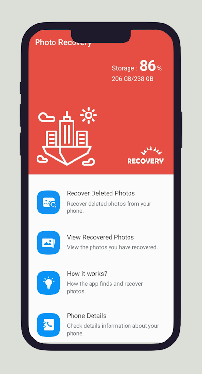 Deleted Photo Recovery - Image Captura de pantalla 1