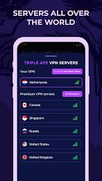 Triple Ape VPN - Safe & Secure Capture d'écran 1