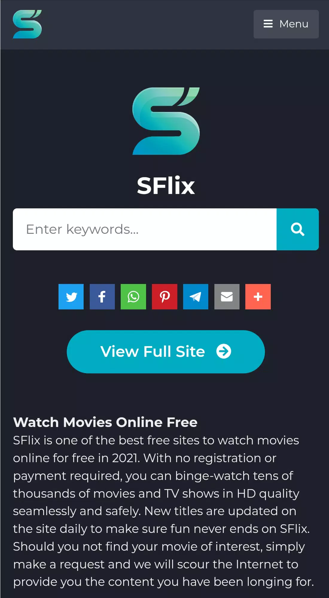 SFlix for Movies and Series Screenshot 0