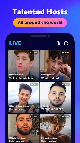 Schermata Blued: Gay Live Chat & Dating 0