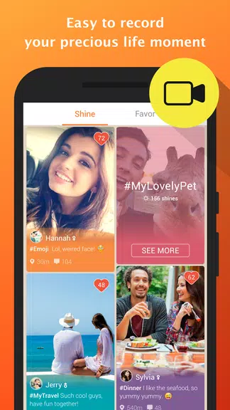 Shine -Selfie,Video,Meet Captura de pantalla 2