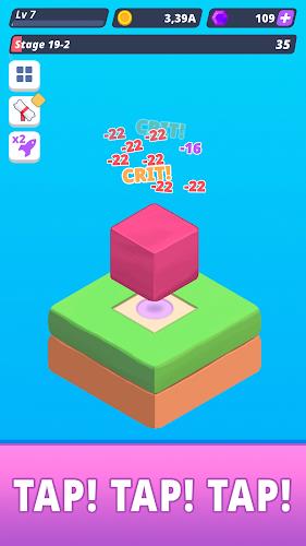 Tap Tap Cube - Idle Clicker Captura de tela 1