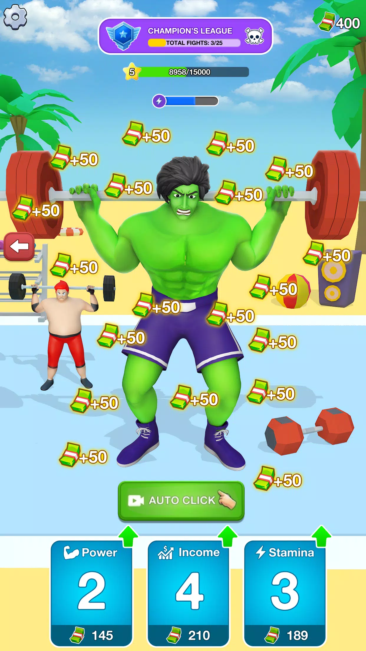 Gym Clicker Hero: Idle Muscles Ảnh chụp màn hình 2