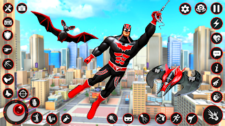 Bat Hero Dark Crime City Game ภาพหน้าจอ 2