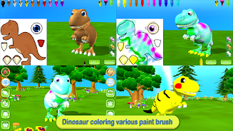 Dinosaur Coloring 3D - AR Cam 스크린샷 0