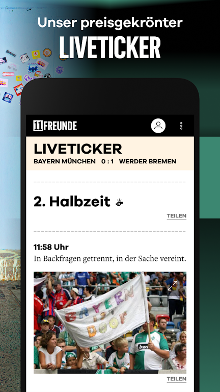 11FREUNDE - News & Liveticker Ekran Görüntüsü 1