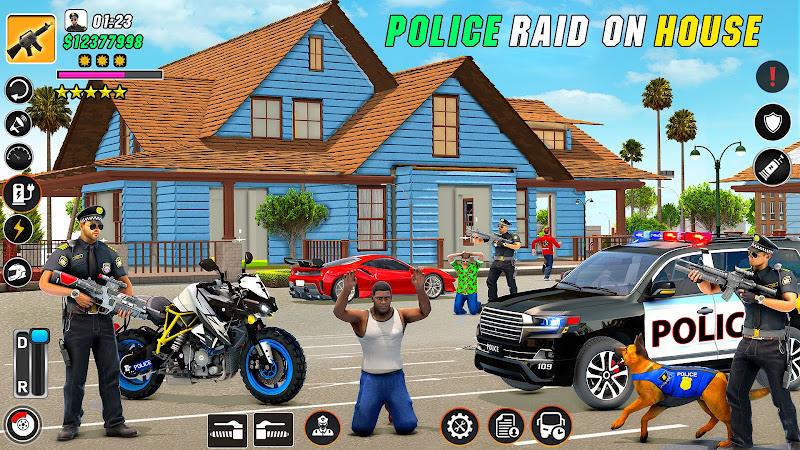 Police Motor Bike Crime Chase Скриншот 0