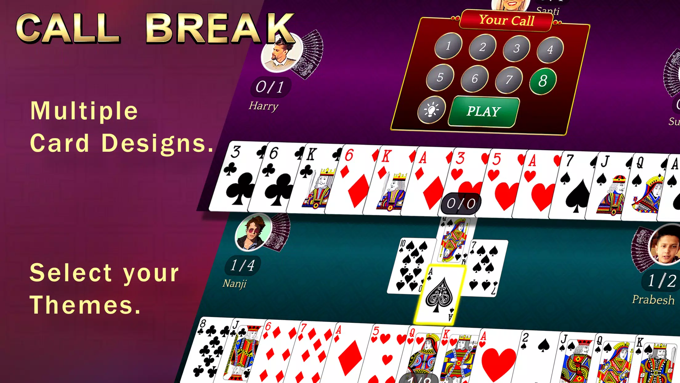 Callbreak, Ludo & 29 Card Game Schermafbeelding 1