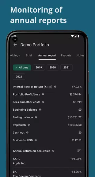 Schermata Investing portfolio tracker 3