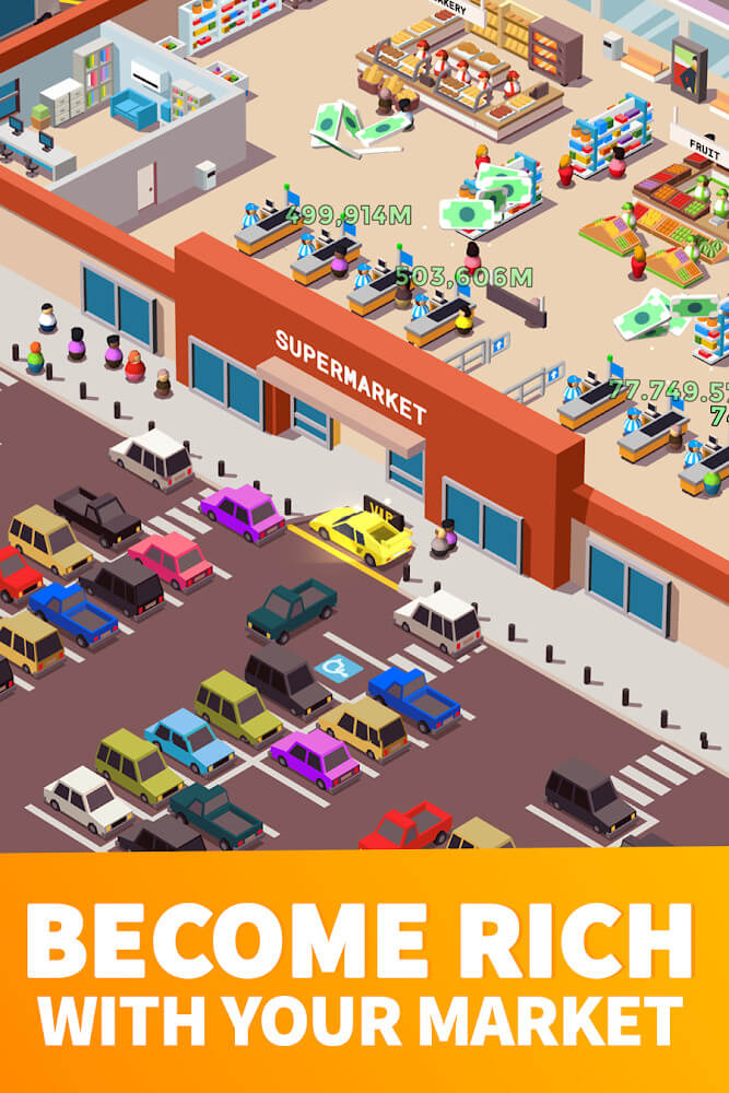 Schermata Idle Supermarket Tycoon Mod 1