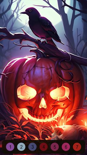 Halloween Witch Coloring Games Скриншот 2