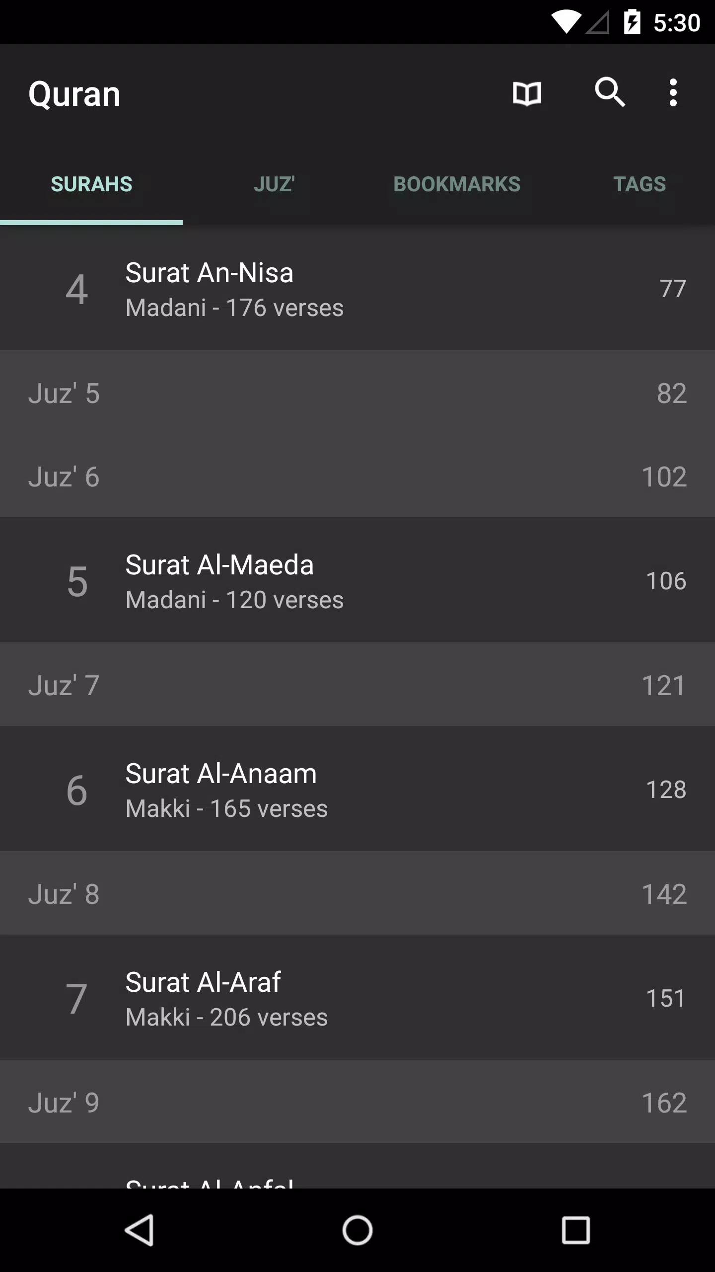 Quran for Android Screenshot 0