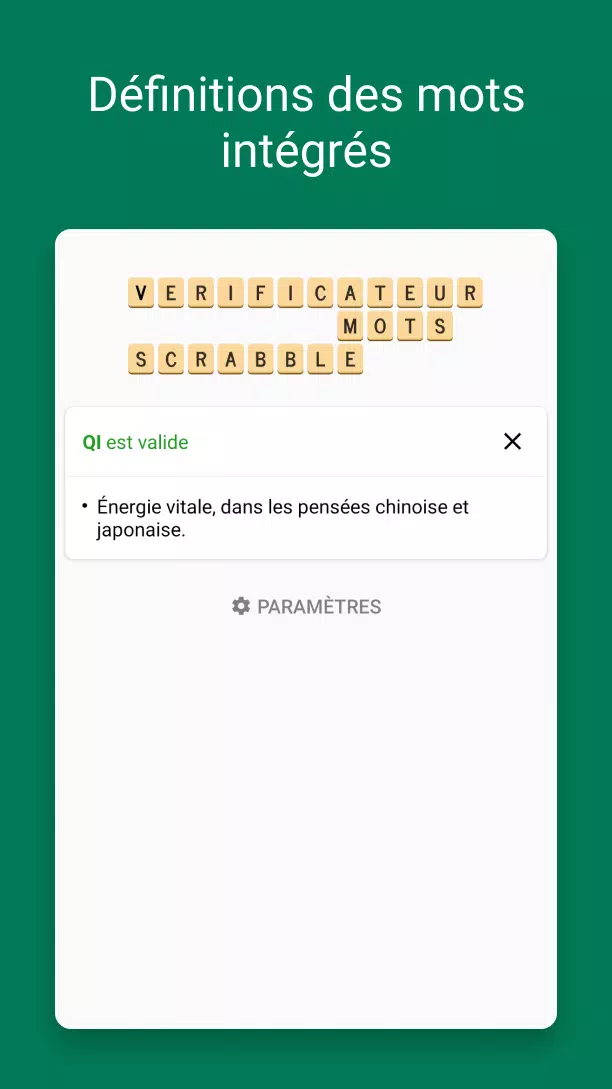 Verificateur Mots SCRABBLE Screenshot 1