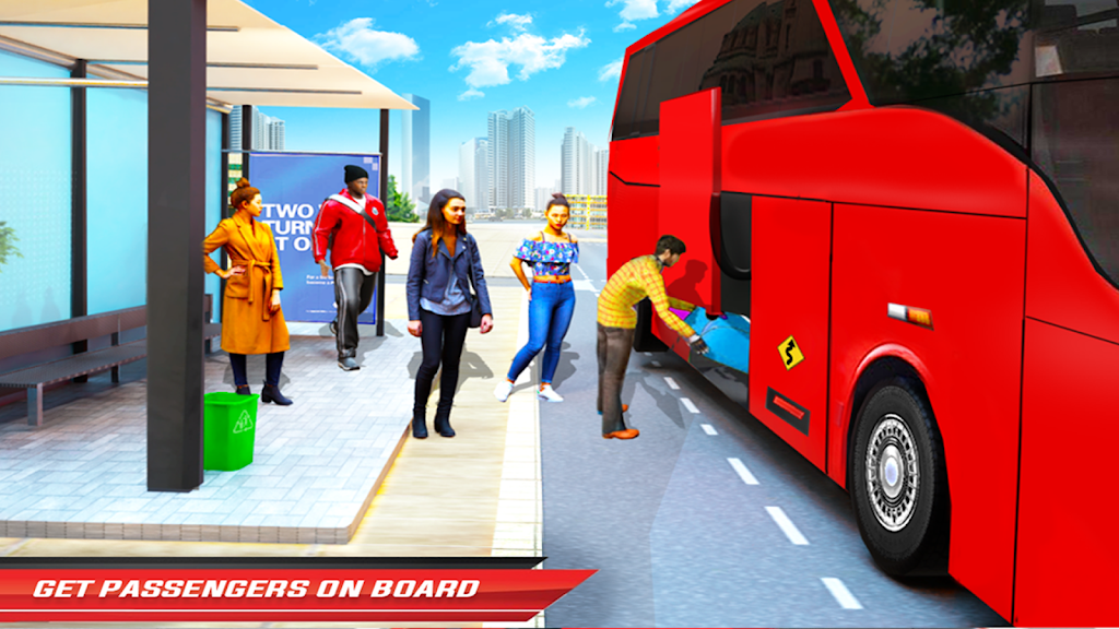 City Coach Bus Driving Sim 3D ဖန်သားပြင်ဓာတ်ပုံ 3