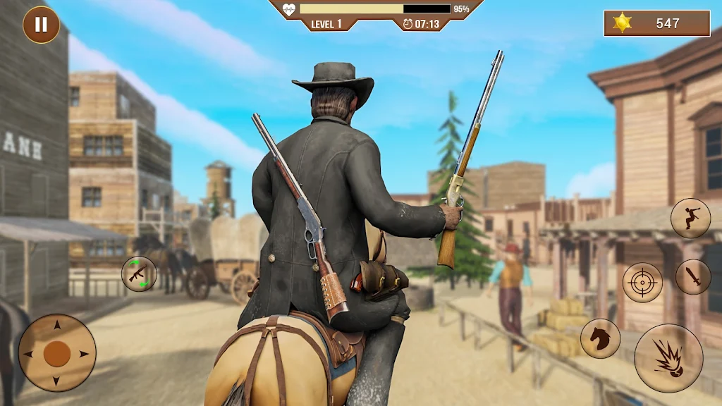 West Cowboy Shooting Games 3D ภาพหน้าจอ 0