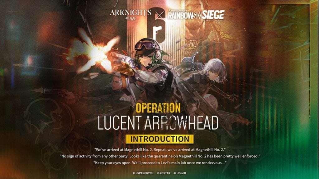 Operação Lucent Arrowhead, The Second Arknights x Rainbow Six Siege Crossover, cai hoje