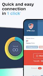 USA VPN - Obtenha IP dos EUA Captura de tela 1