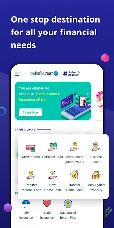 Schermata CreditScore, CreditCard, Loans 0