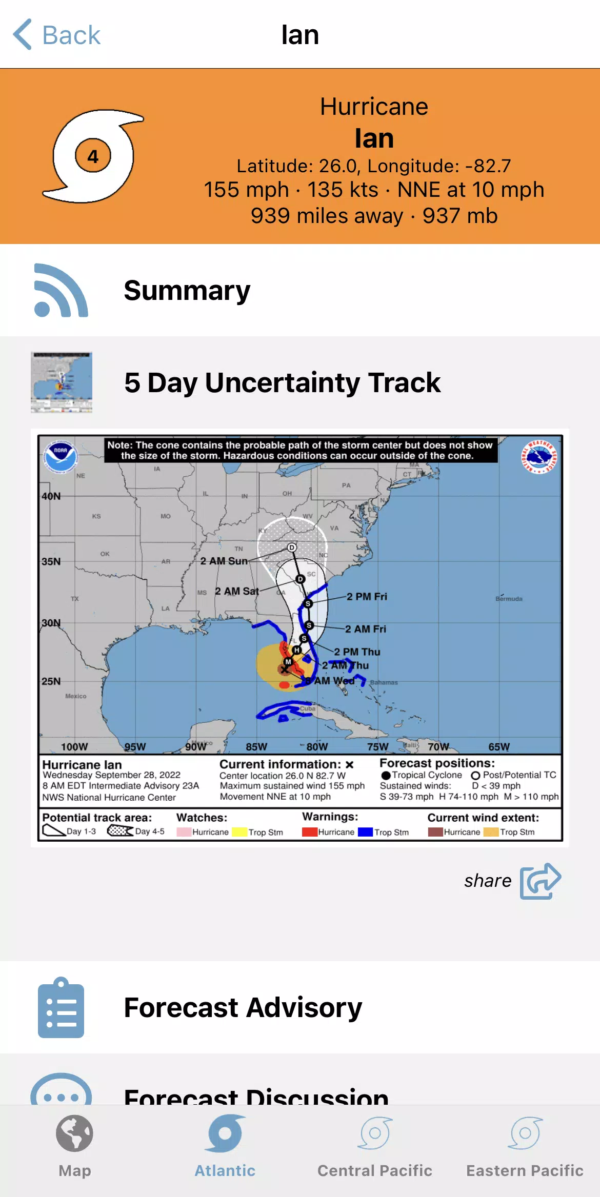 Tropical Hurricane Tracker Скриншот 2