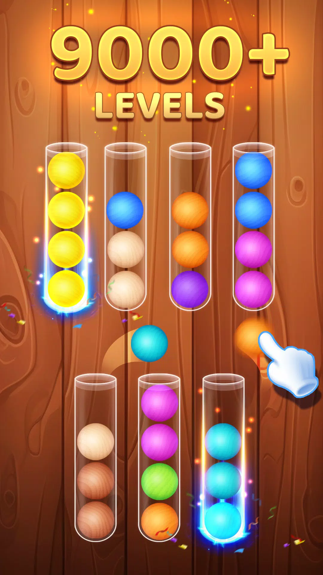 Color Ball Sort Wooden Puzzle Screenshot 1