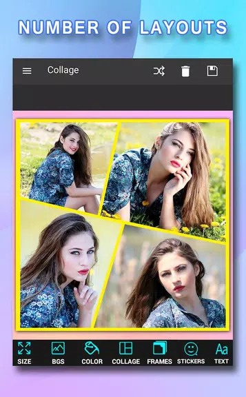 Pic Frames Collage ဖန်သားပြင်ဓာတ်ပုံ 3