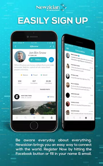 Newzician - Social news app Schermafbeelding 1