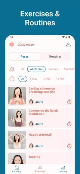 Face Yoga Exercise - Faceauty スクリーンショット 1