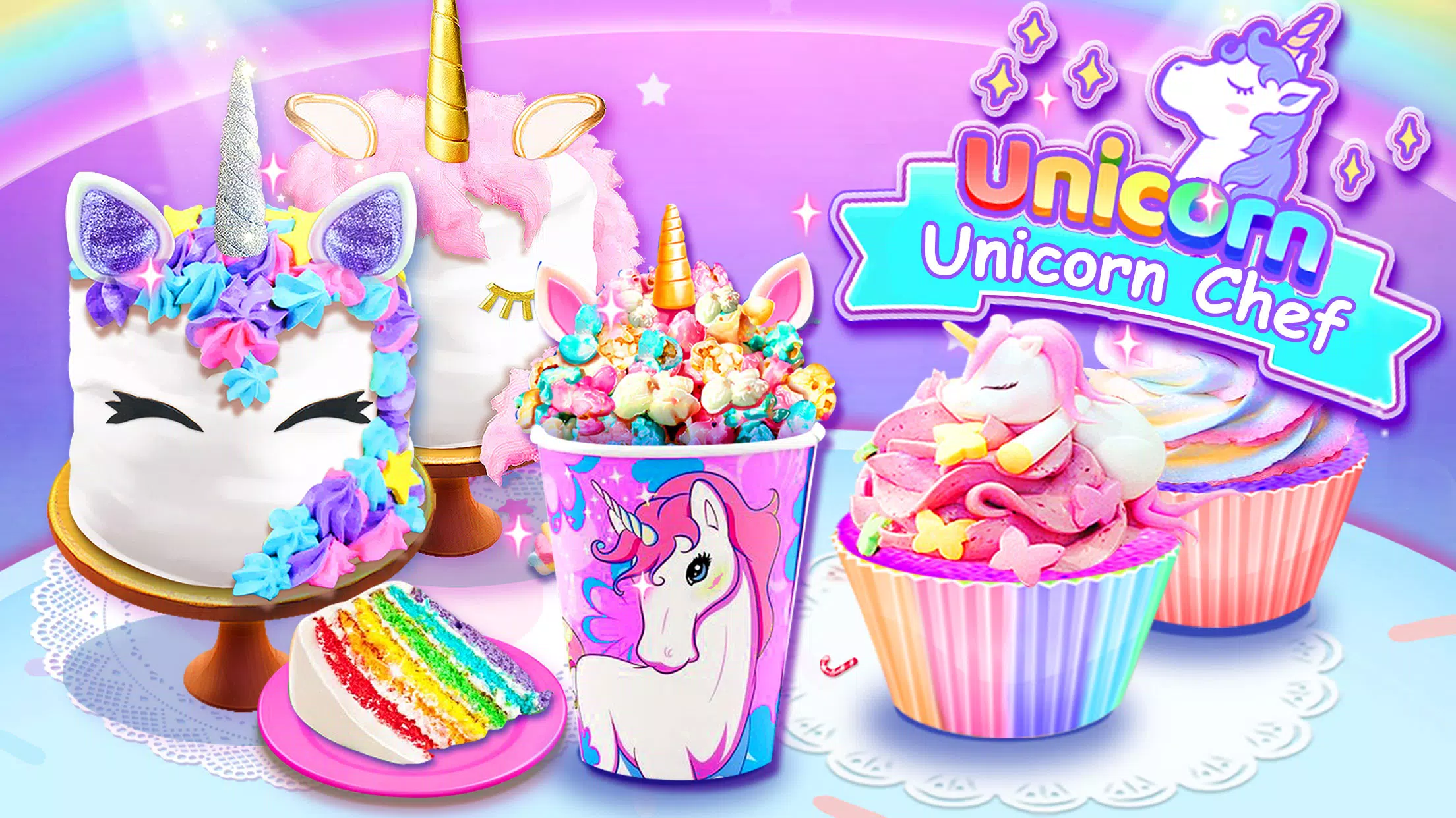 Girl Games: Unicorn Cooking ဖန်သားပြင်ဓာတ်ပုံ 0