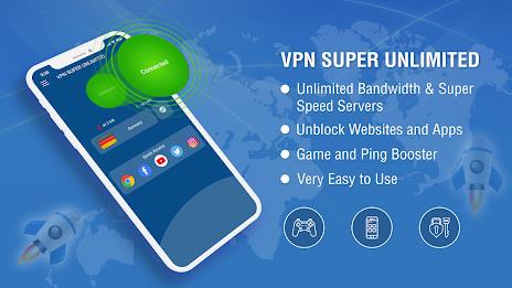 VPN Super Unlimited : Fast VPN Schermafbeelding 0