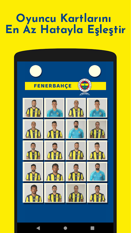 Fenerbahçe Futbolcu Kart Eşleştirme Oyunu স্ক্রিনশট 2