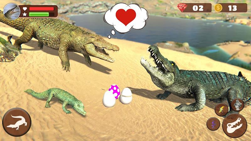 Wild Crocodile Family Sim Game Zrzut ekranu 1