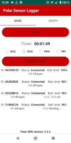 Polar Sensor Logger ภาพหน้าจอ 0